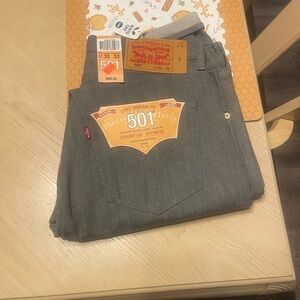 Levi's Men's Gray 501 Original Fit Jeans